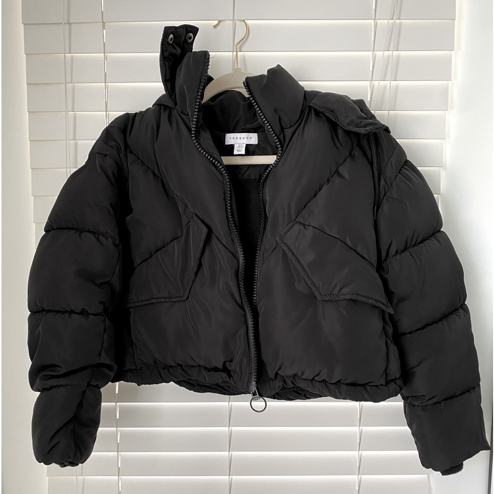 Topshop Cropped Puffer Jacket